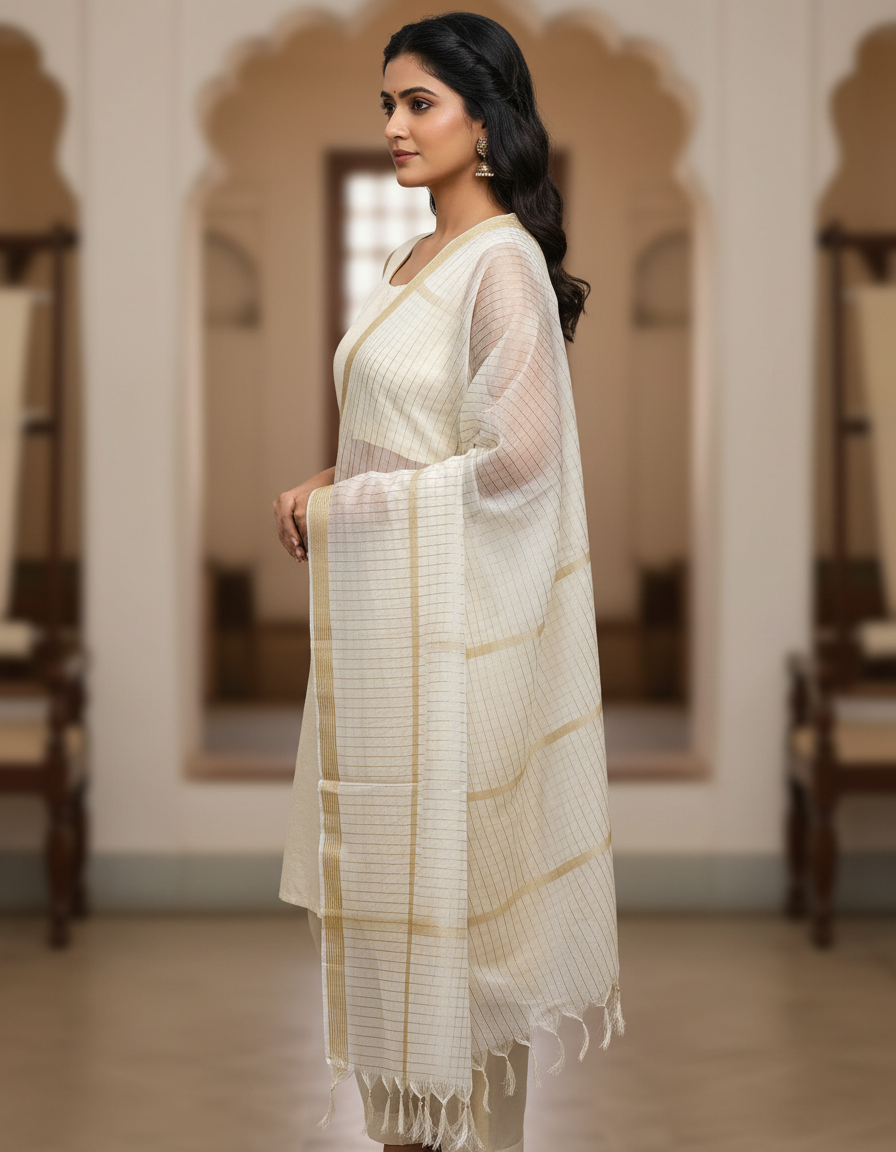 Organza Jacquard Dupatta