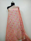 Phool Jaal Banarasi Saree/Peach Color