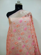 Phool Jaal Banarasi Saree/Peach Color