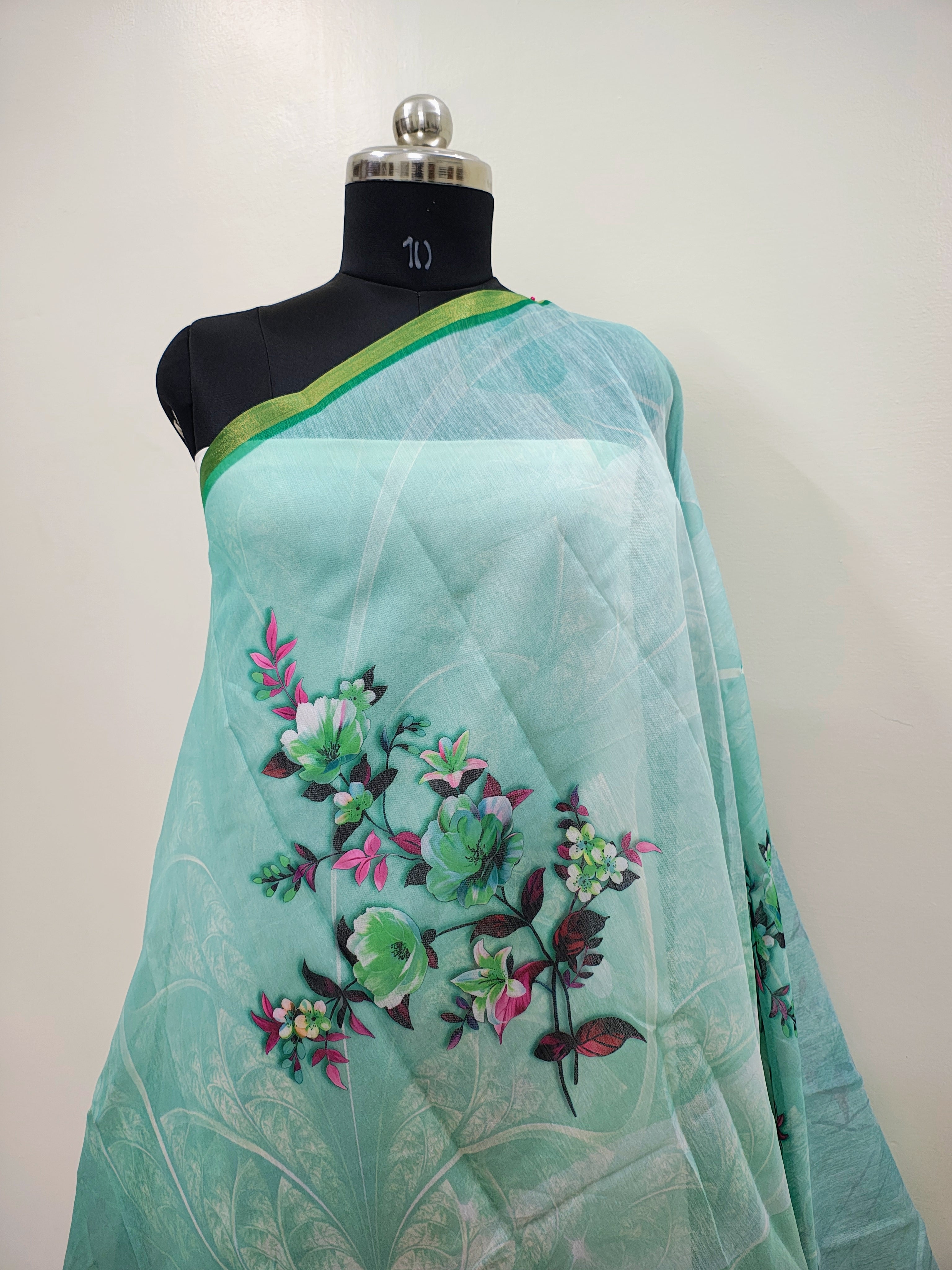 Gulabi Bahar/Green Color