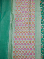 Phool Jaal Banarasi Saree/Sea-green Color