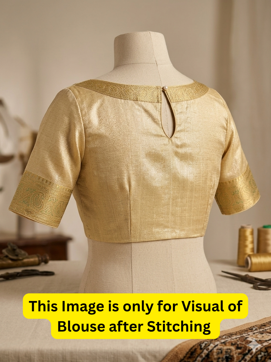 Phool Jaal Banarasi Saree/Gold Color