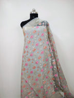Phool Jaal Banarasi Saree/Grey Color