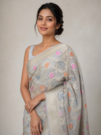 Banarasi Silk Saree/Grey