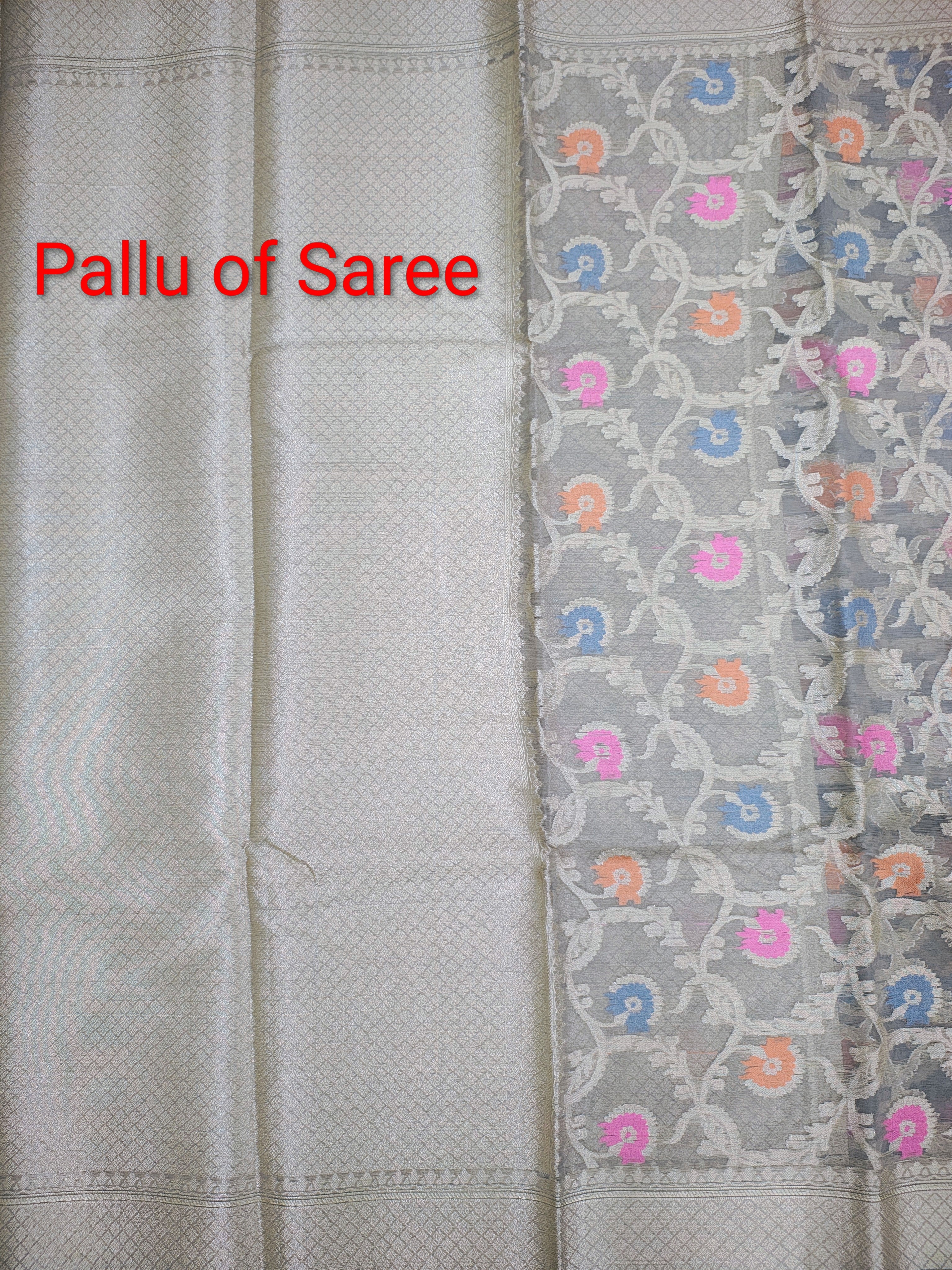 Banarasi Silk Saree/Grey