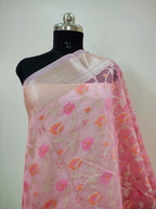 Phool Jaal Banarasi Saree/Pink Color