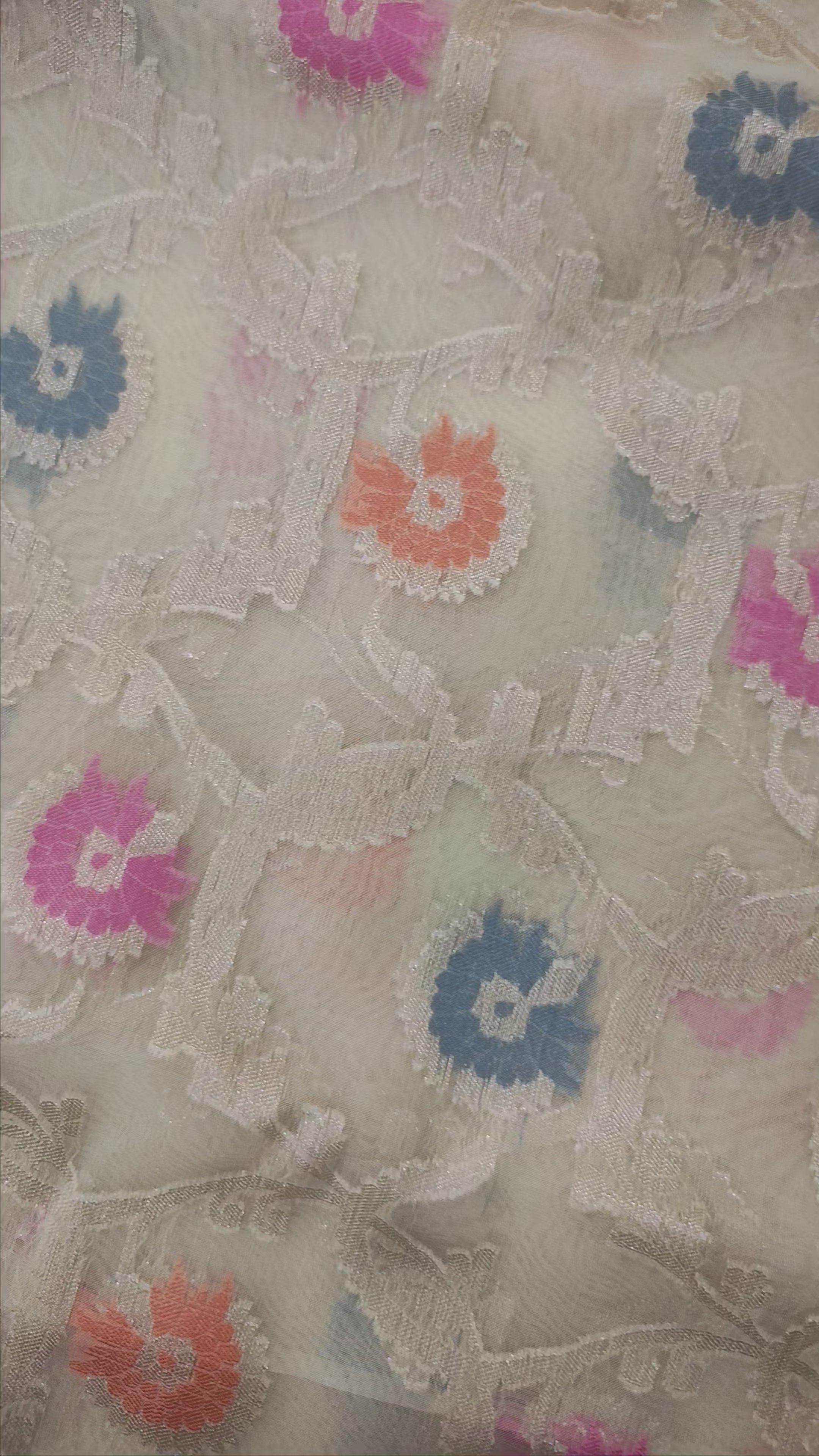 Banarasi Silk Saree/Floral Jaal Pattern